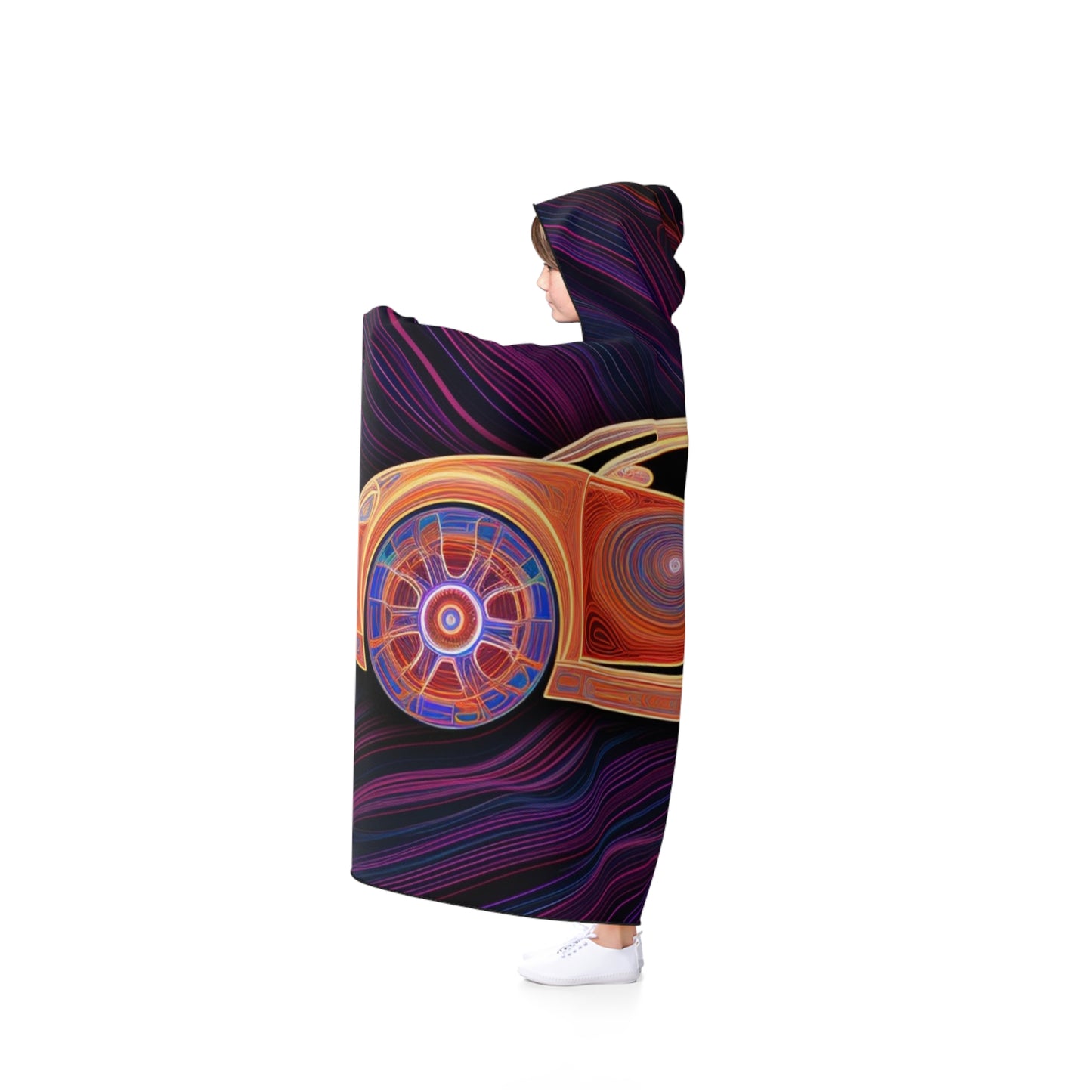 Hooded Blanket Bugatti Abstract Concept 2