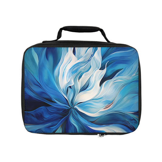 Lunch Bag Blue Tluip Abstract 1