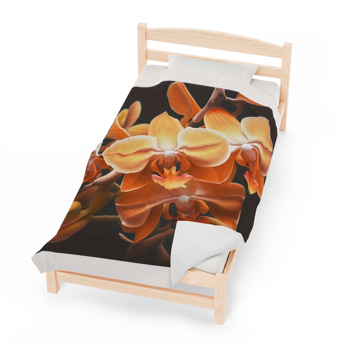 Velveteen Plush Blanket orchid pedals 1