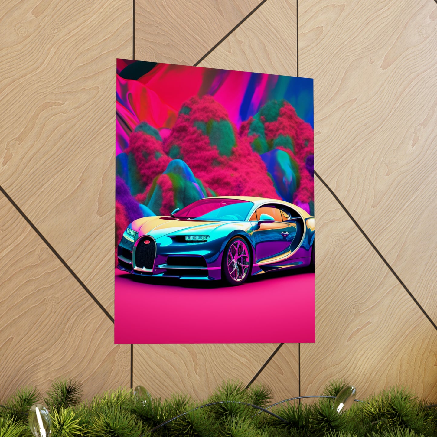 Premium Matte Vertical Posters Florescent Bugatti Flair 4