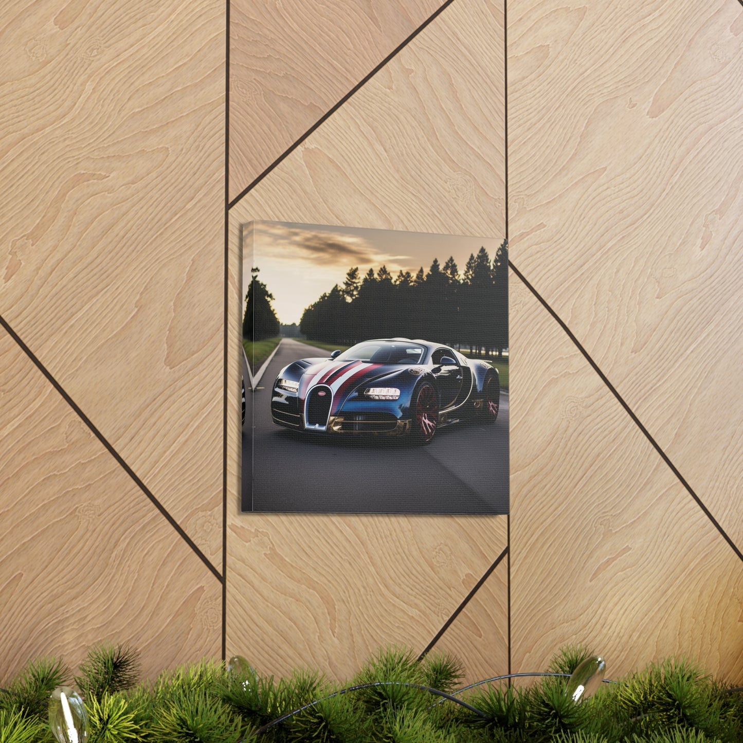 Canvas Gallery Wraps Bugatti Flag American 1