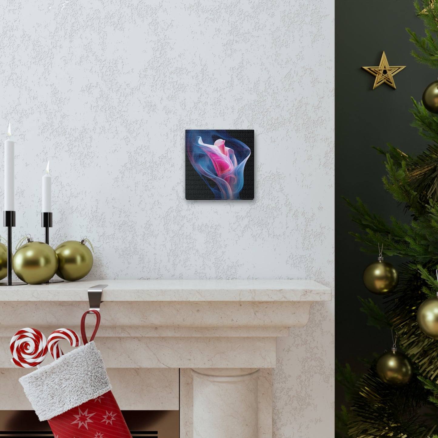Canvas Gallery Wraps Pink & Blue Tulip Rose 3