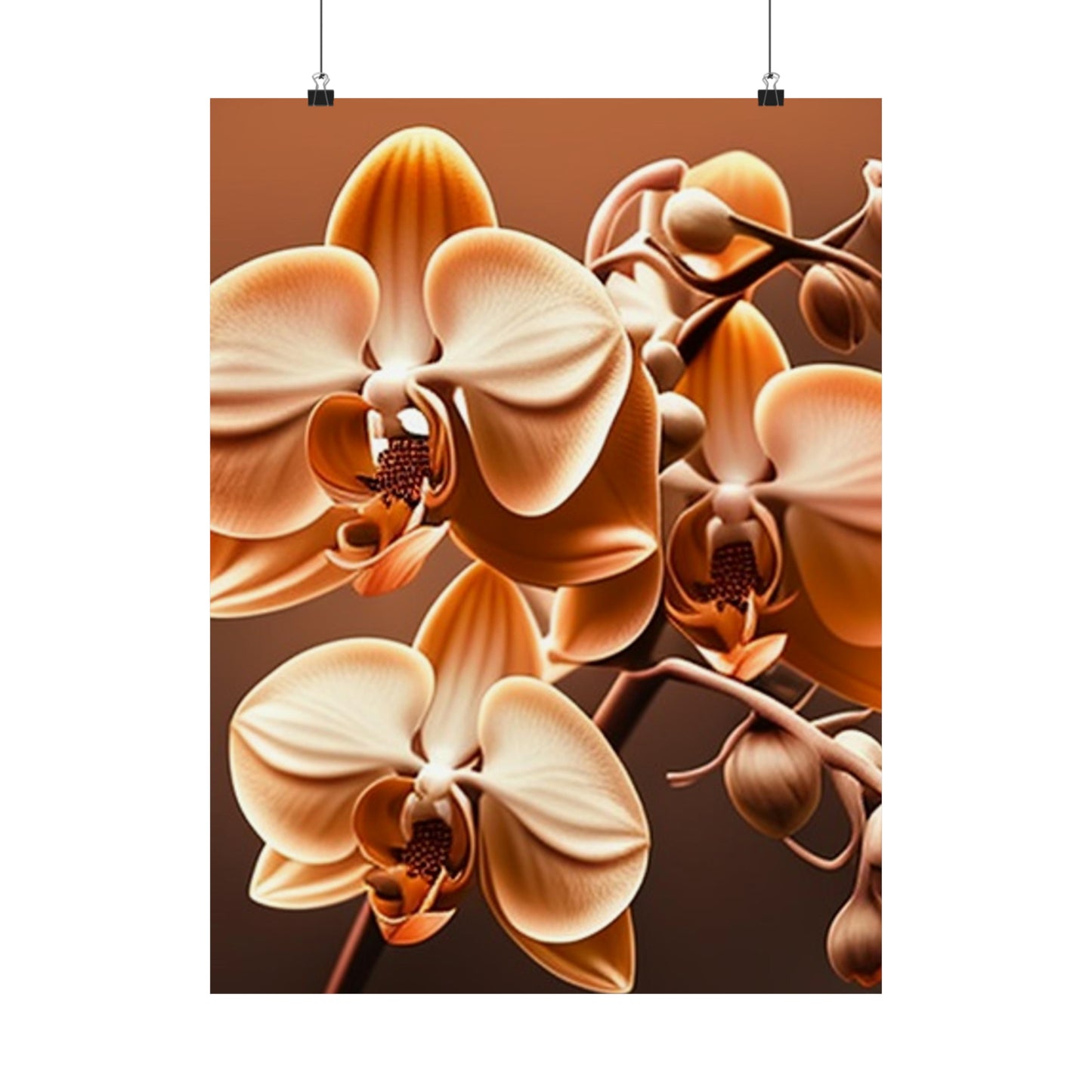 Premium Matte Vertical Posters orchid pedals 3