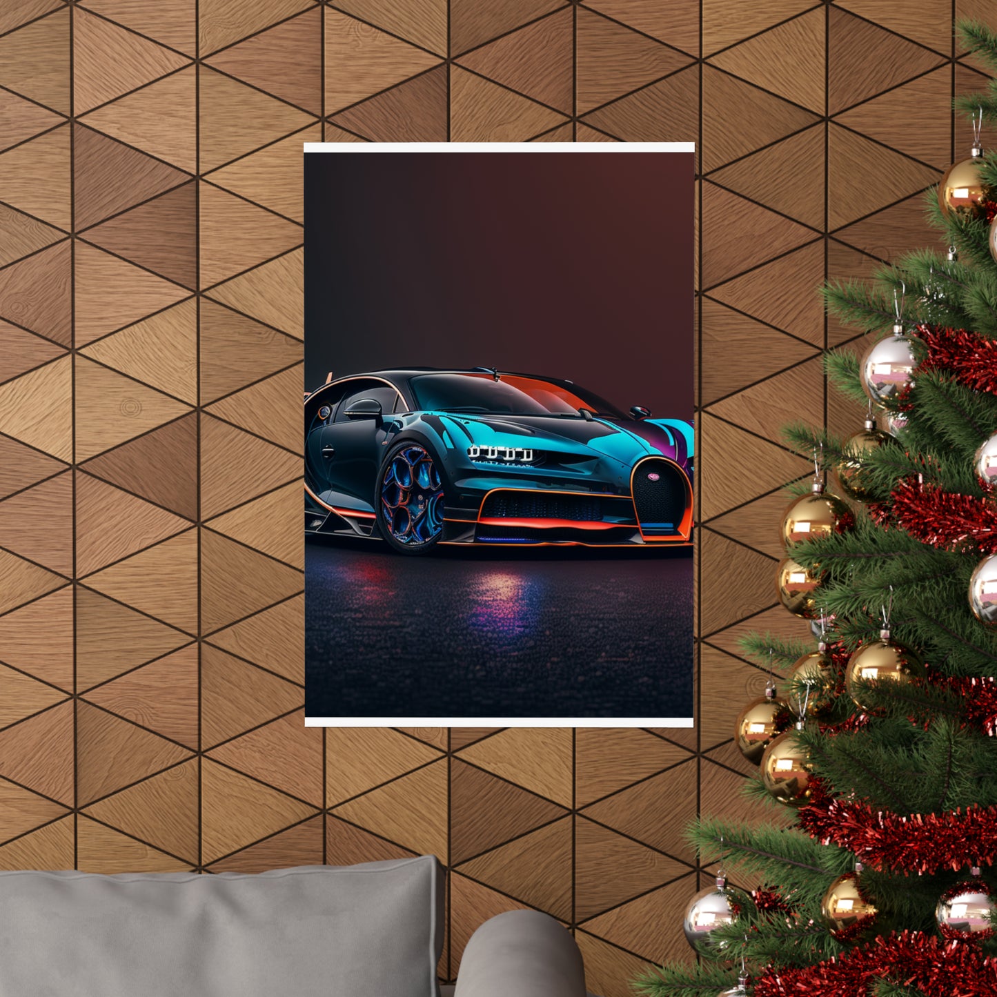 Premium Matte Vertical Posters Bugatti Chiron Super 1