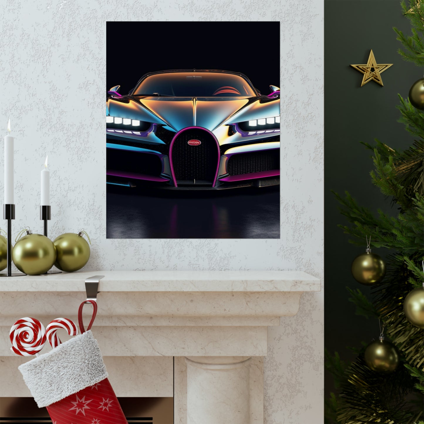 Premium Matte Vertical Posters Hyper Bugatti Chiron 1