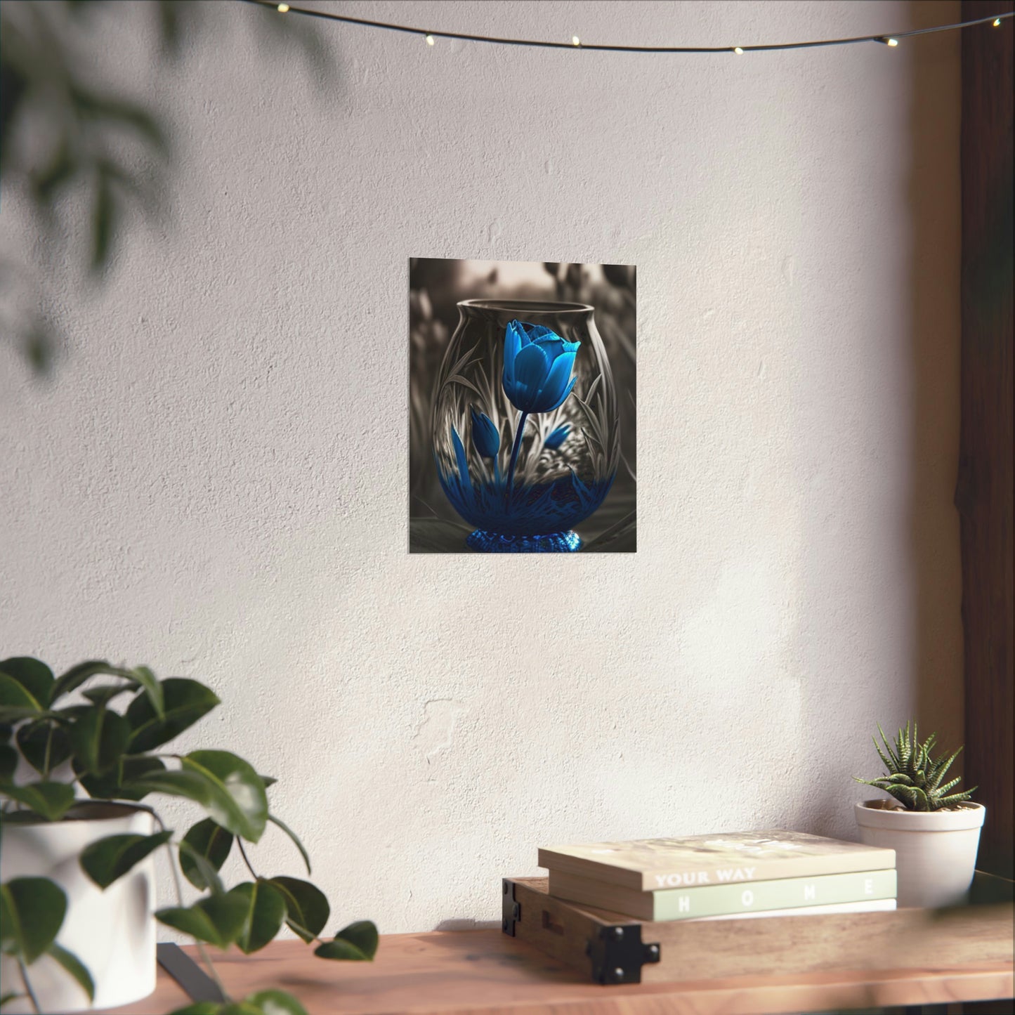 Premium Matte Vertical Posters Tulip Blue 3