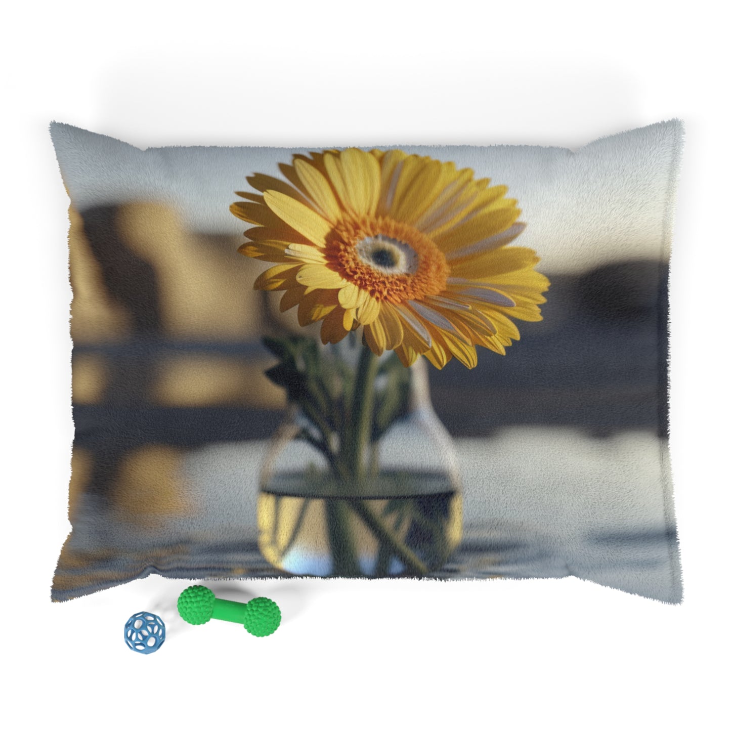 Pet Bed yello Gerbera glass 4