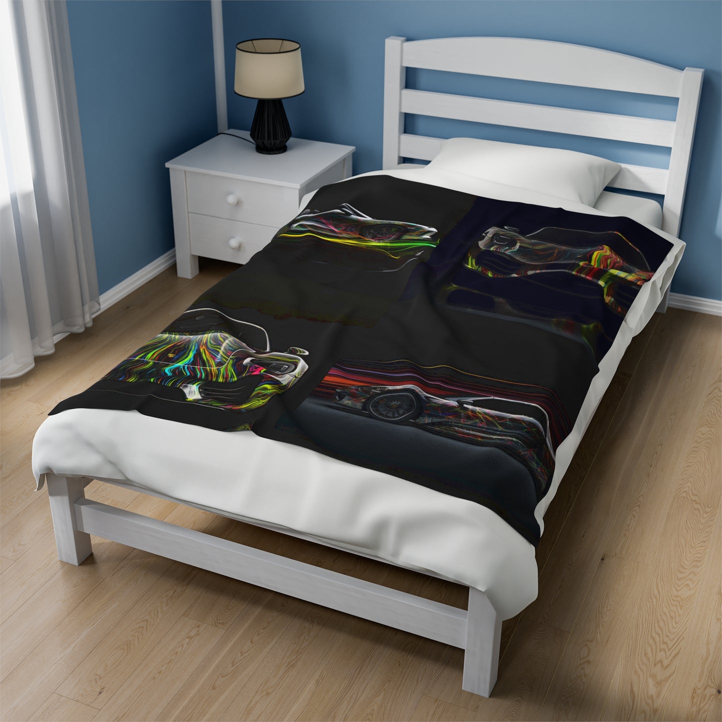 Velveteen Plush Blanket Porsche Line 5