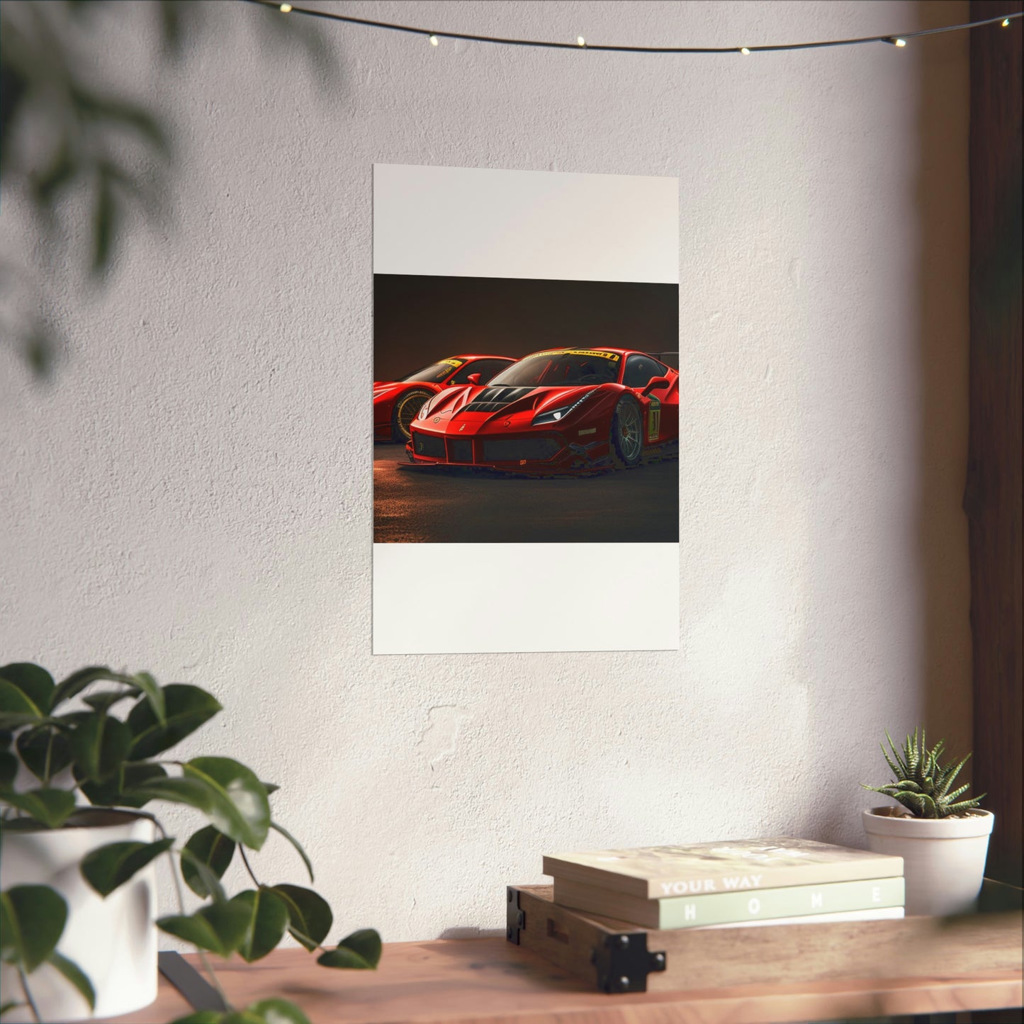 Premium Matte Vertical Posters Ferrari Red 4