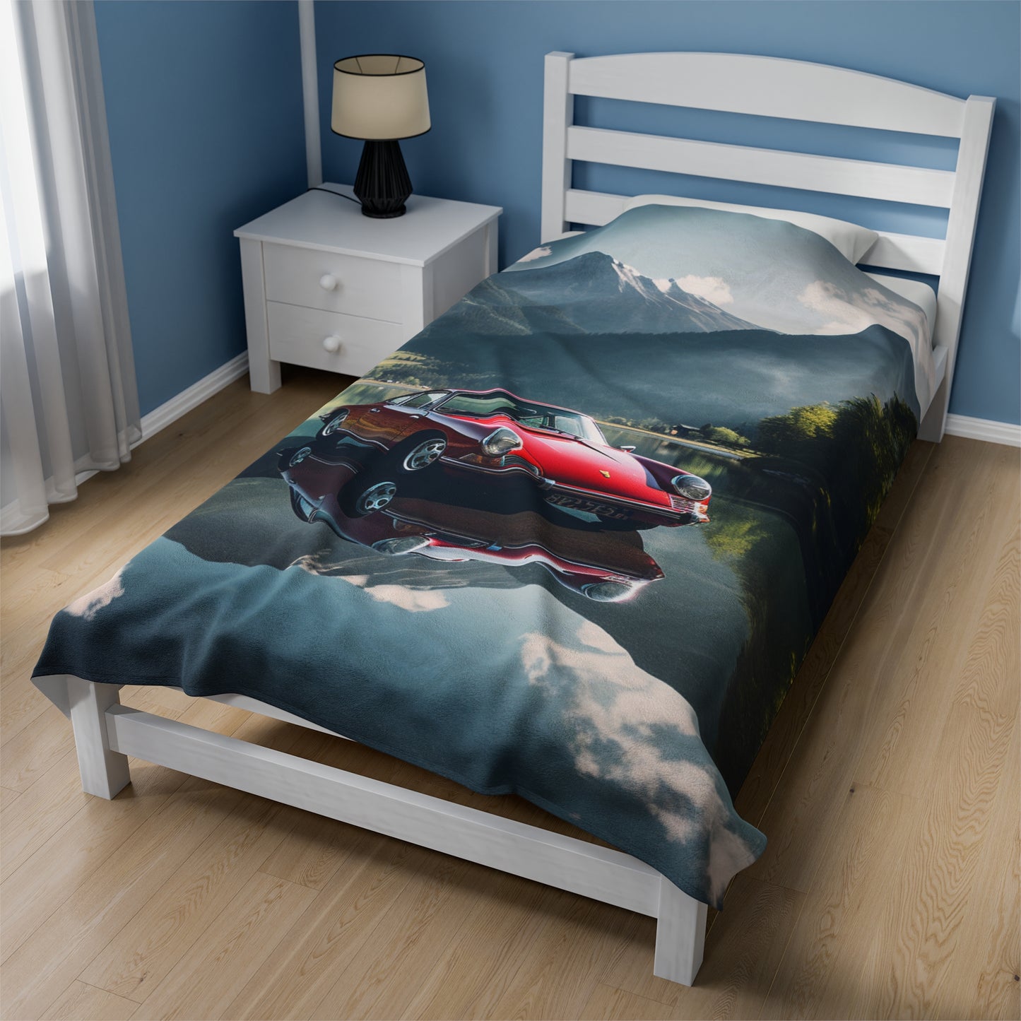 Velveteen Plush Blanket Porsche Lake 3