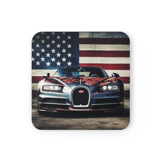 Corkwood Coaster Set Bugatti Flag 3