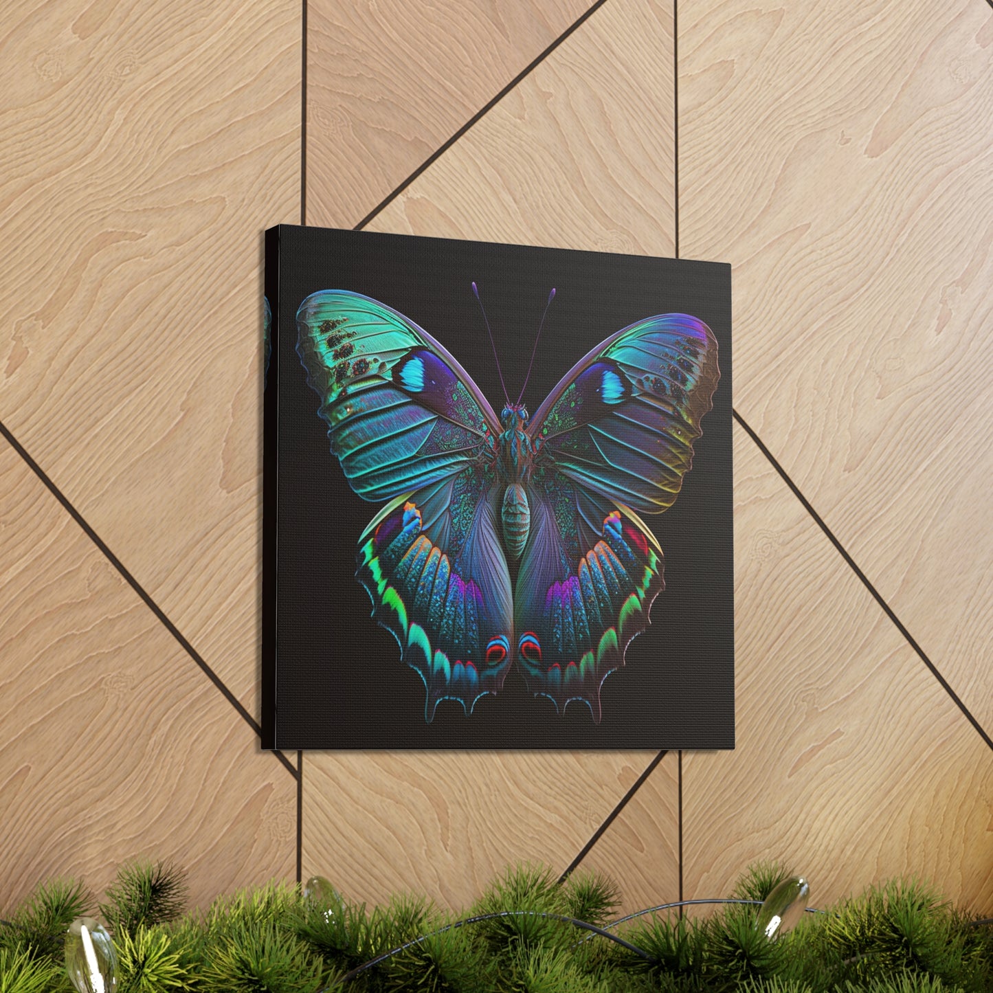 Canvas Gallery Wraps Hue Neon Butterfly 4