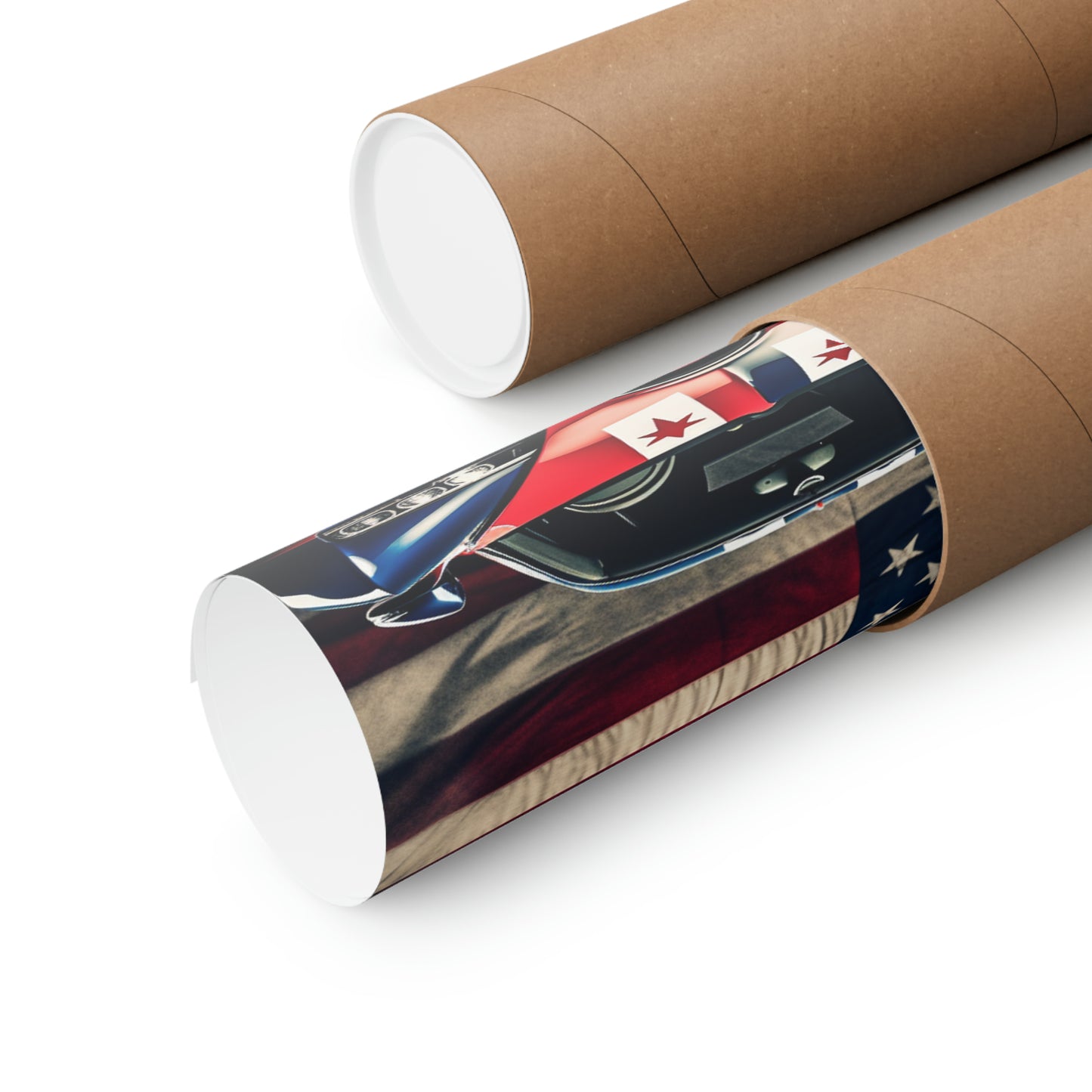 Premium Matte Vertical Posters Bugatti American Flag 3