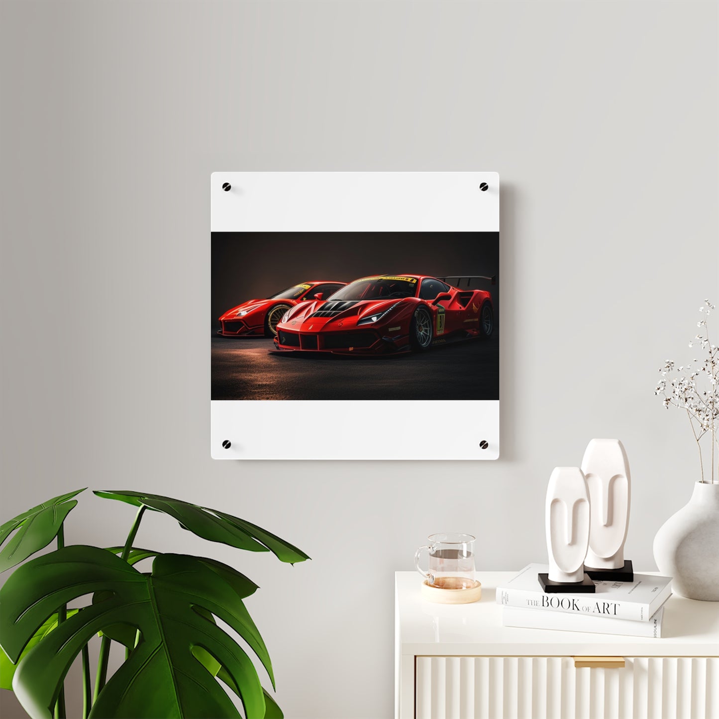 Acrylic Wall Art Panels Ferrari Red 4