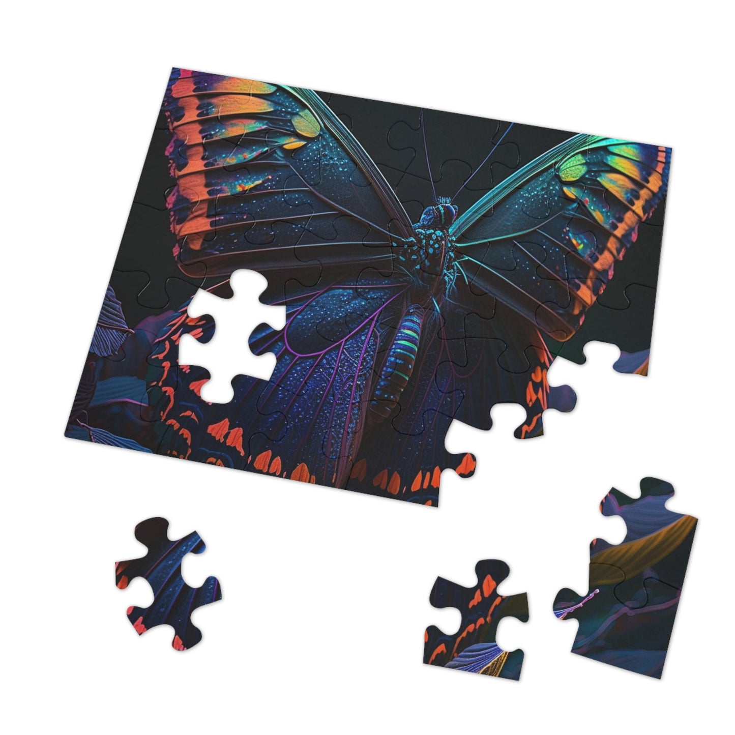 Jigsaw Puzzle (30, 110, 252, 500,1000-Piece) Hue Neon Butterfly 3