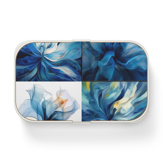 Bento Lunch Box Blue Tluip Abstract 5