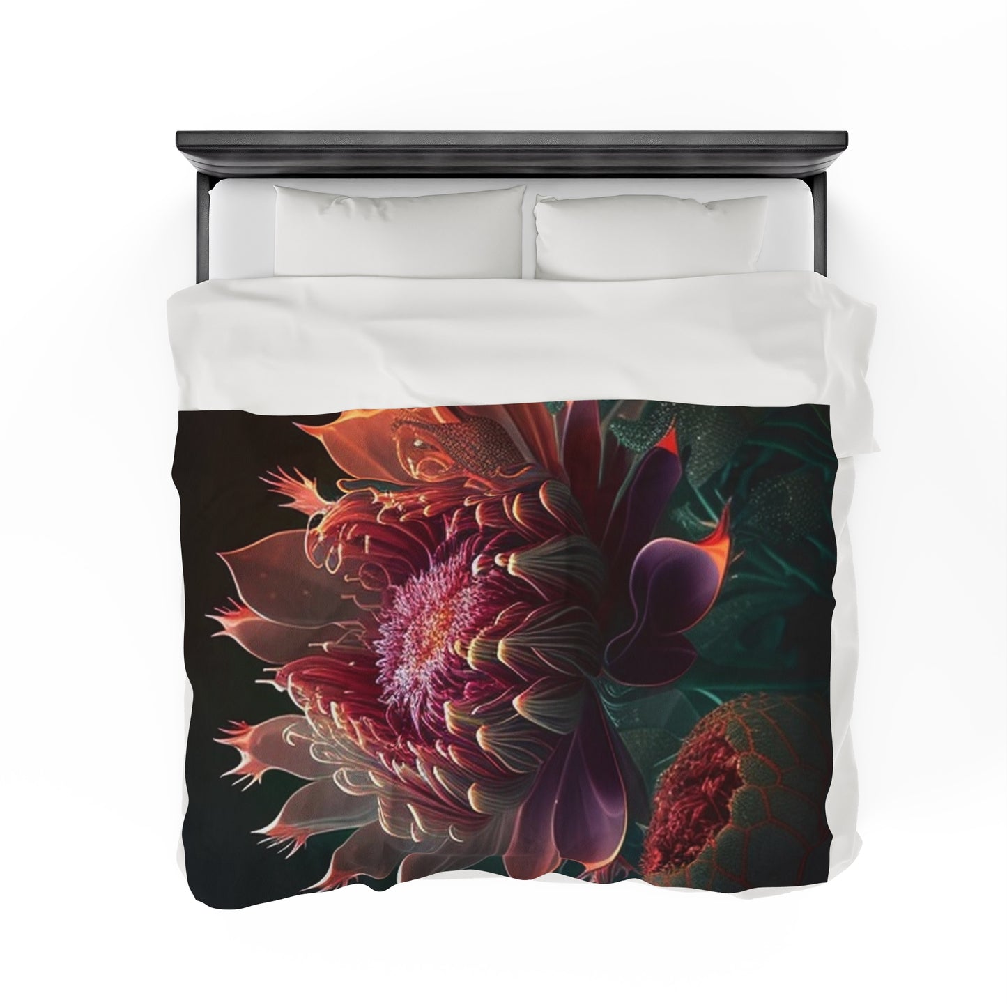 Velveteen Plush Blanket Flower Arangment 1