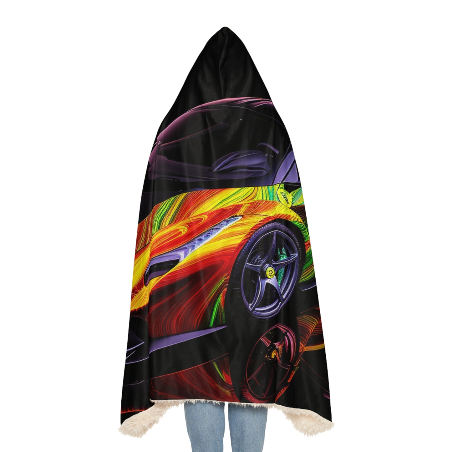 Snuggle Hooded Blanket Ferrari Neon 4