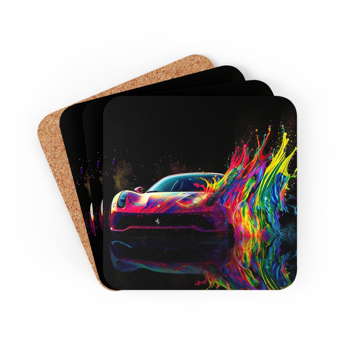 Corkwood Coaster Set Ferrari Fusion Water 3