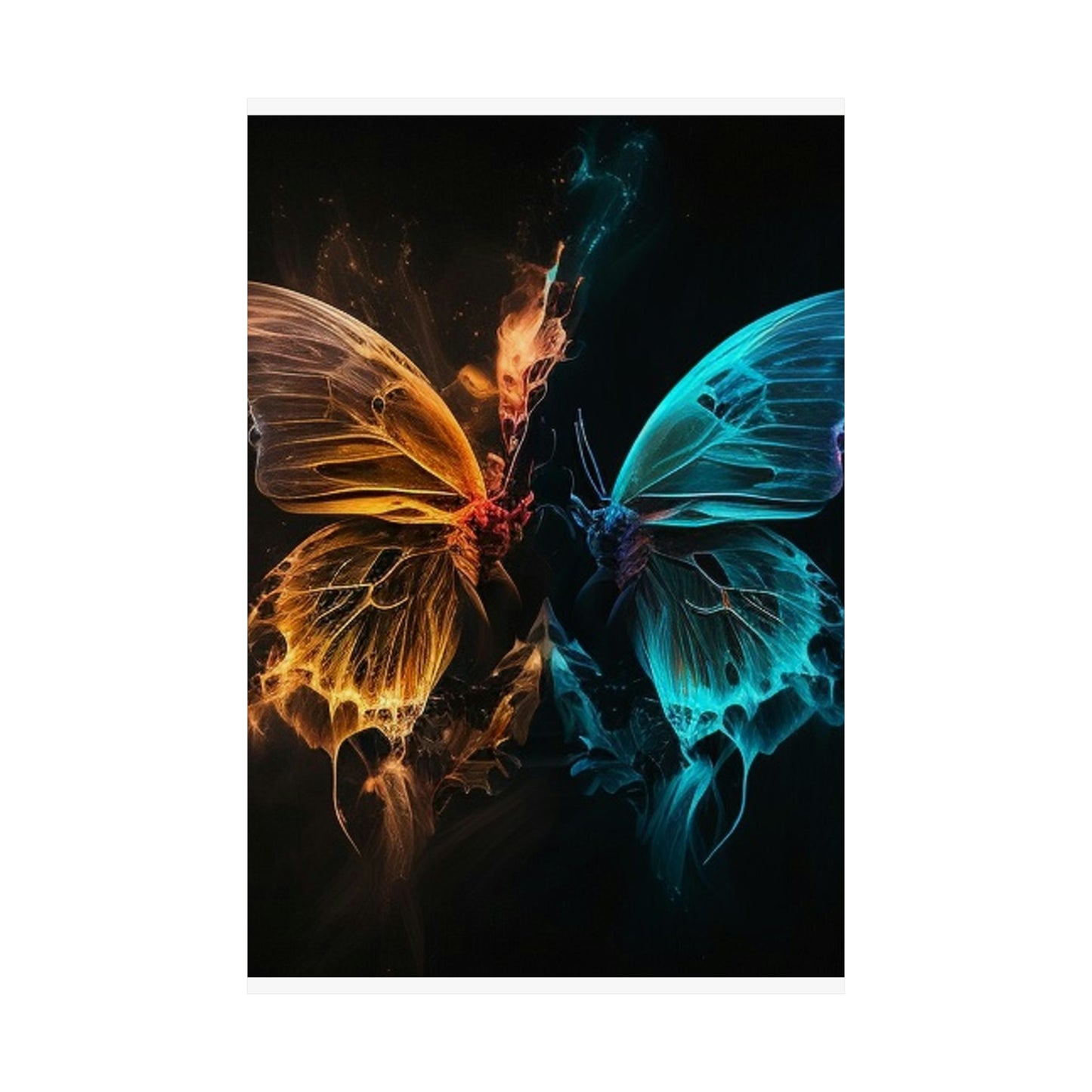 Premium Matte Vertical Posters Neon Glo Butterfly 4