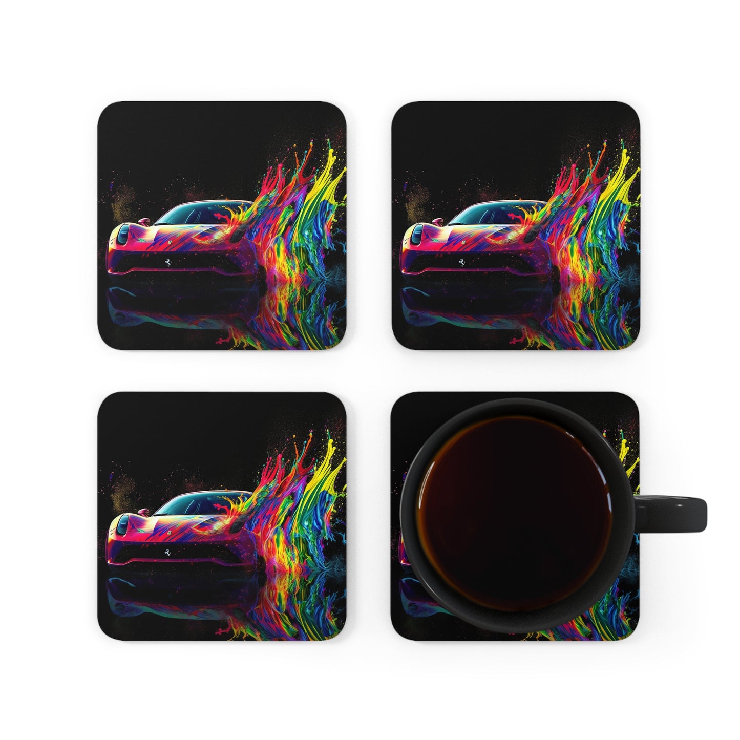 Corkwood Coaster Set Ferrari Fusion Water 3