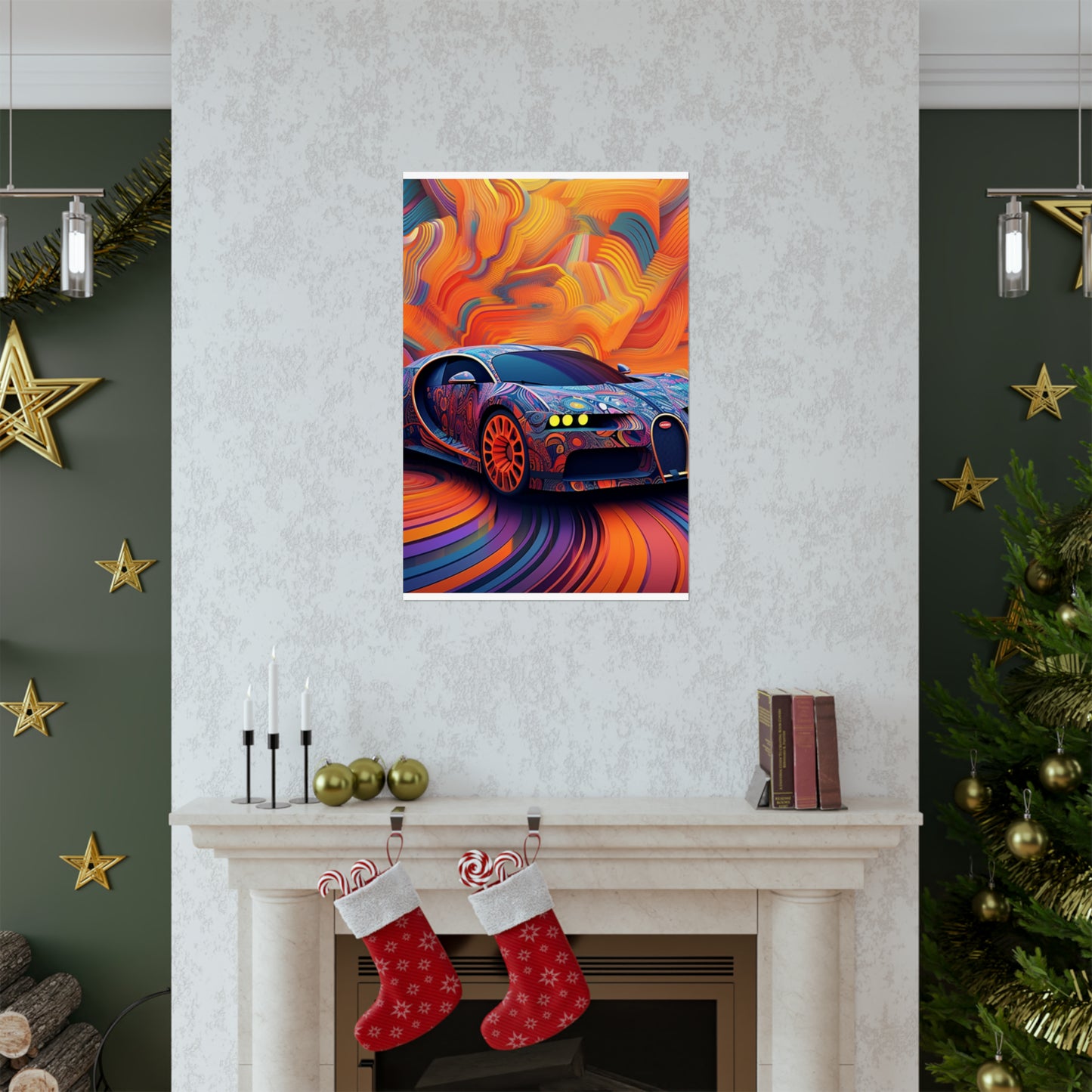 Premium Matte Vertical Posters Bugatti Abstract Concept 4