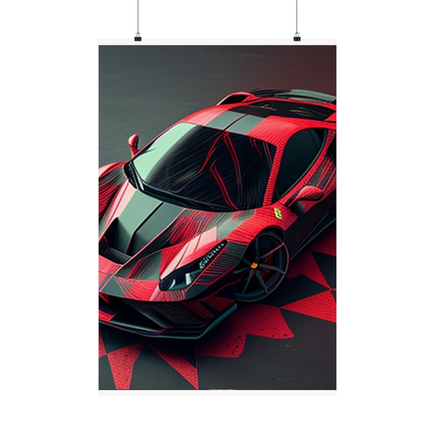 Premium Matte Vertical Posters Ferrari Hyper 2