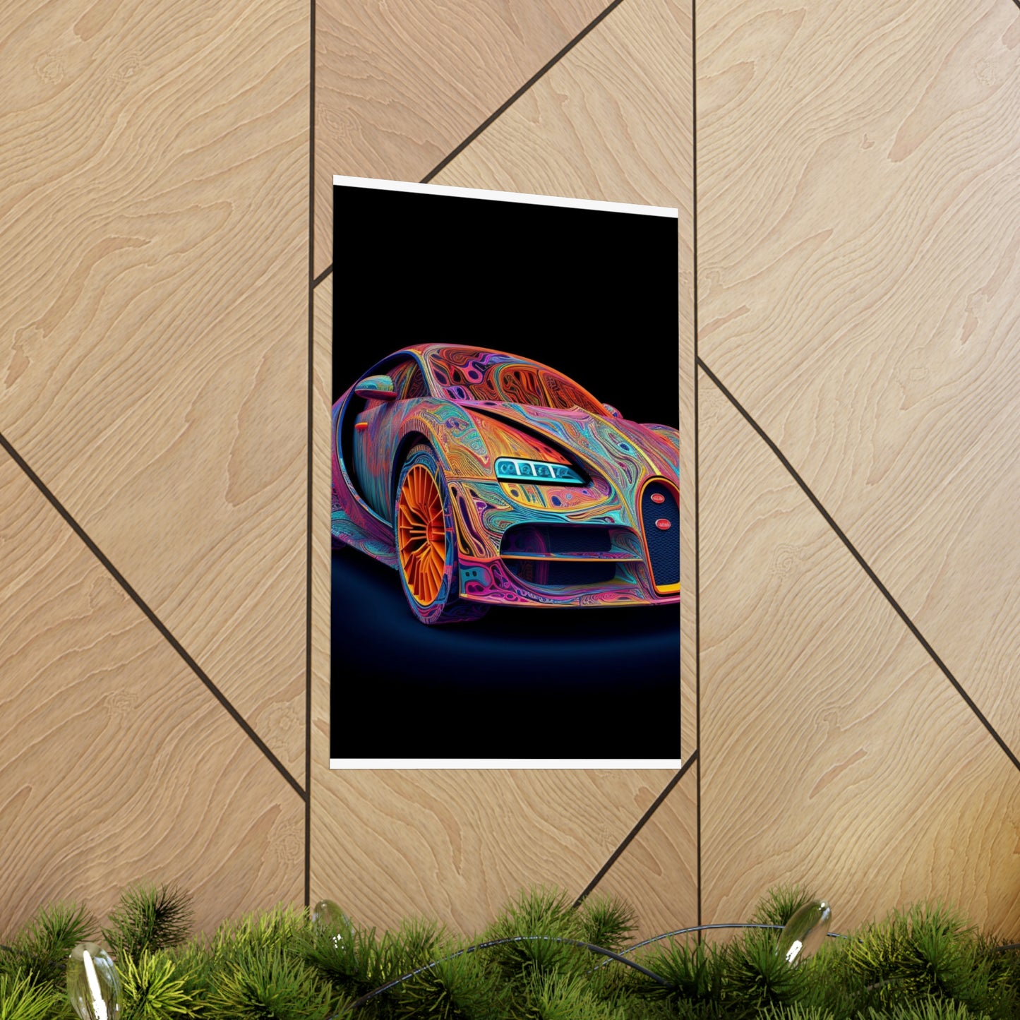 Premium Matte Vertical Posters Bugatti Abstract Concept 1