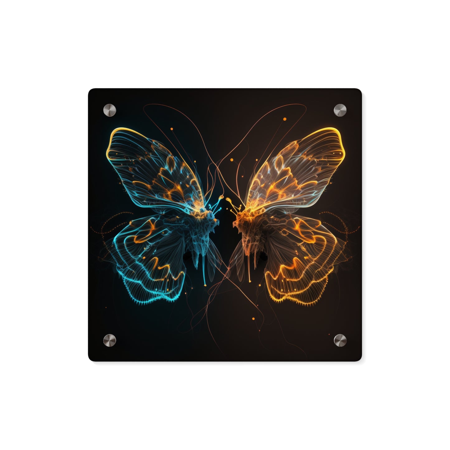 Acrylic Wall Art Panels Neon Glo Butterfly 1