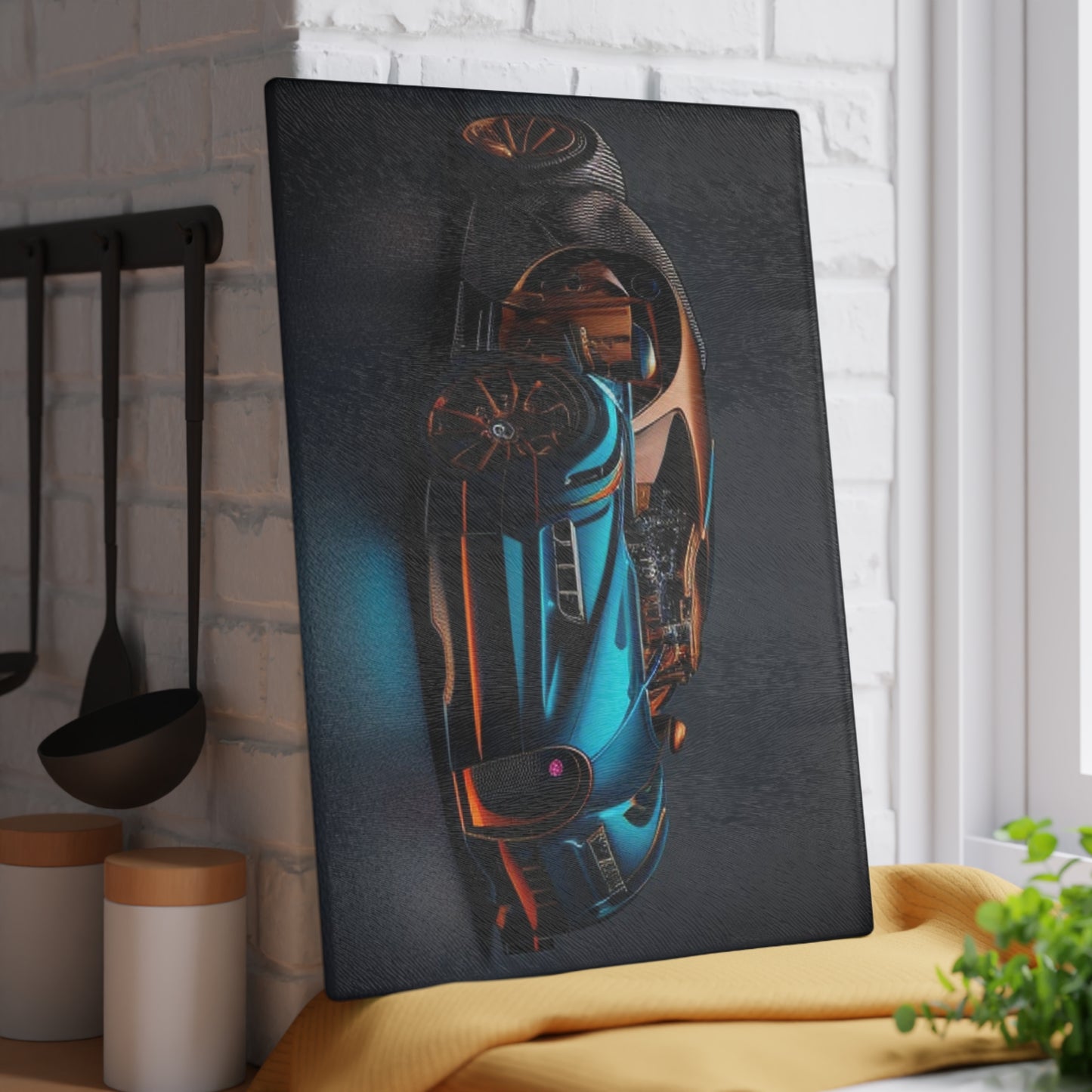 Glass Cutting Board Bugatti Blue 4