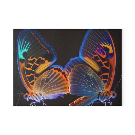 Glass Cutting Board Neon Glo Butterfly 2