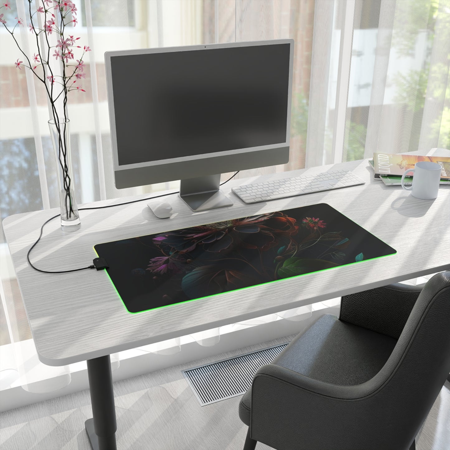 LED Gaming Mouse Pad Flower Arangment 2