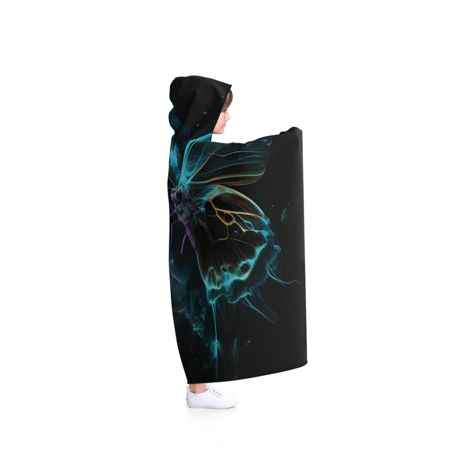 Hooded Blanket Kiss Neon Butterfly 7