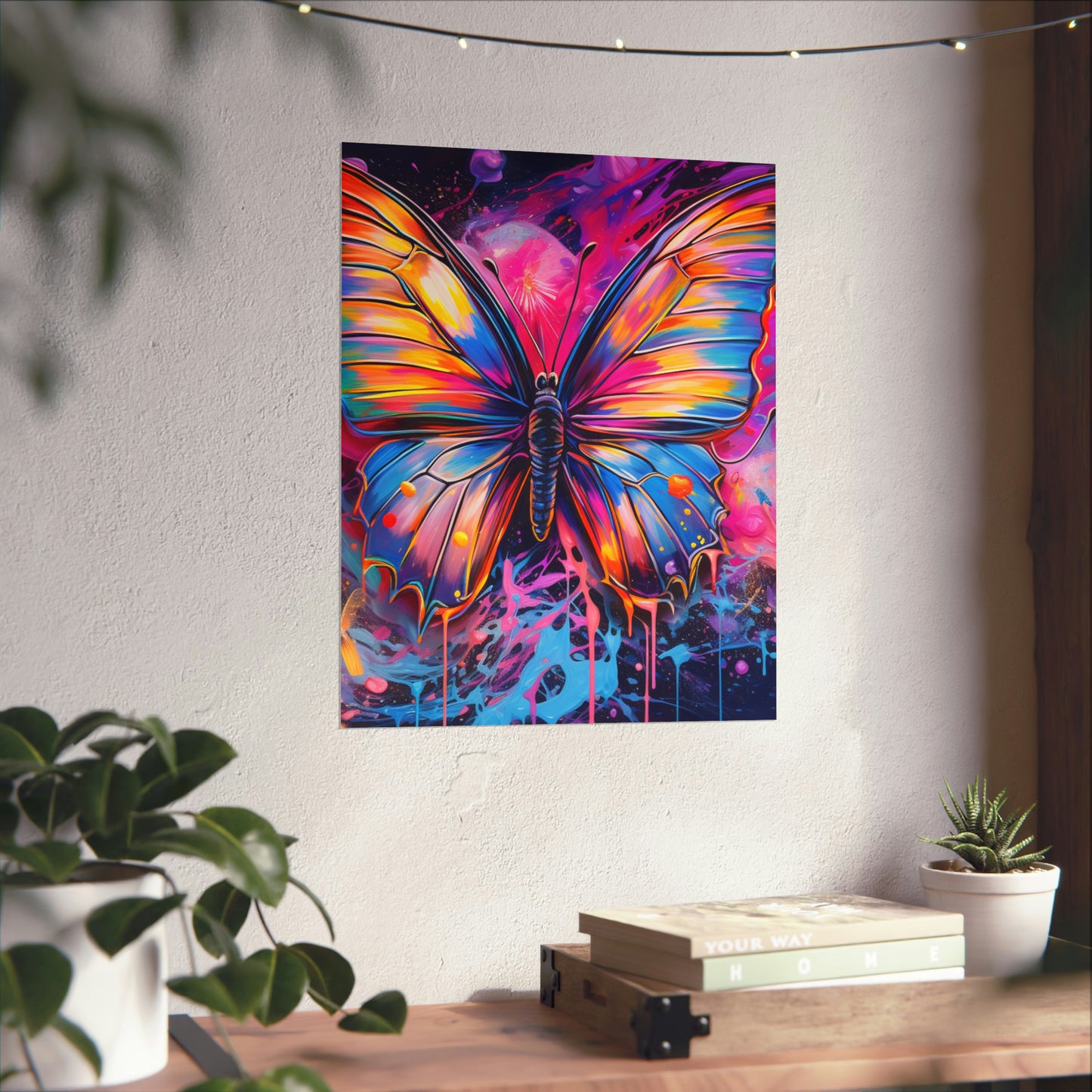 Premium Matte Vertical Posters Pink Butterfly Flair 3