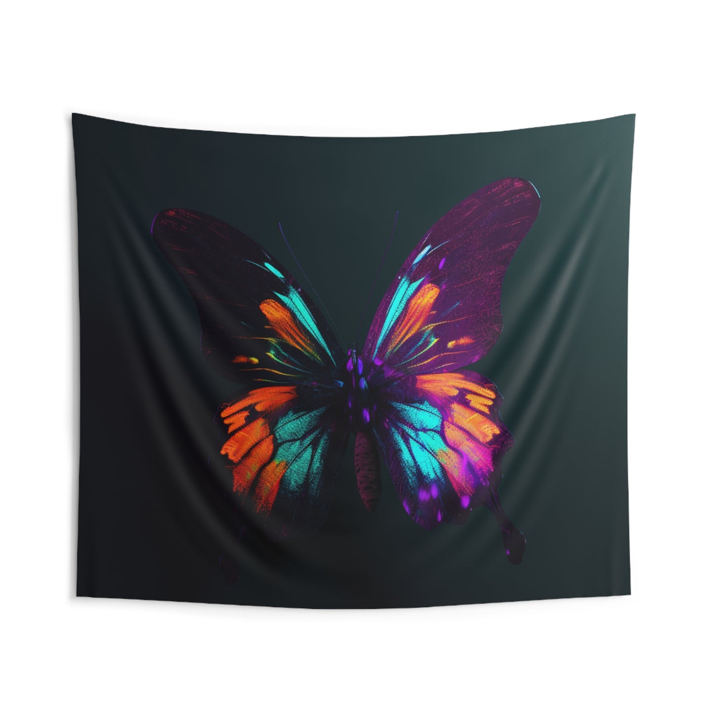 Indoor Wall Tapestries Hyper Colorful Butterfly Purple 4