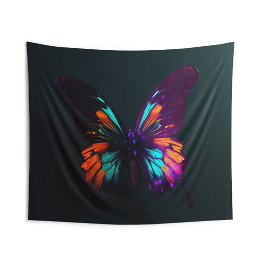 Indoor Wall Tapestries Hyper Colorful Butterfly Purple 4