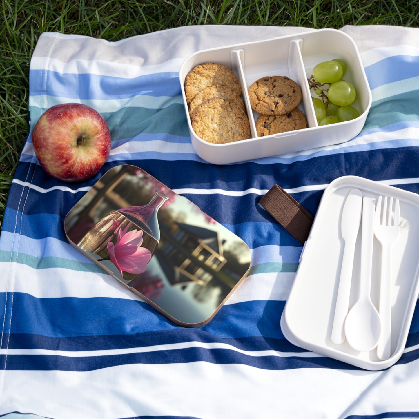 Bento Lunch Box Magnolia in a Glass vase 2