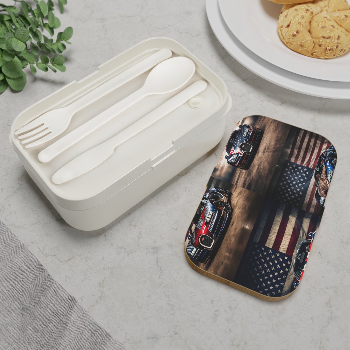 Bento Lunch Box Bugatti American Flag 5