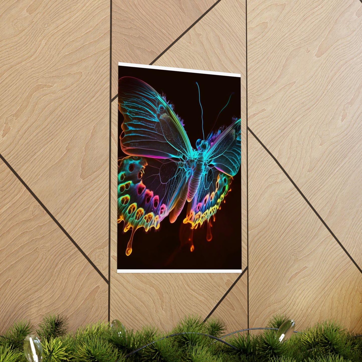 Premium Matte Vertical Posters Thermal Butterfly 2