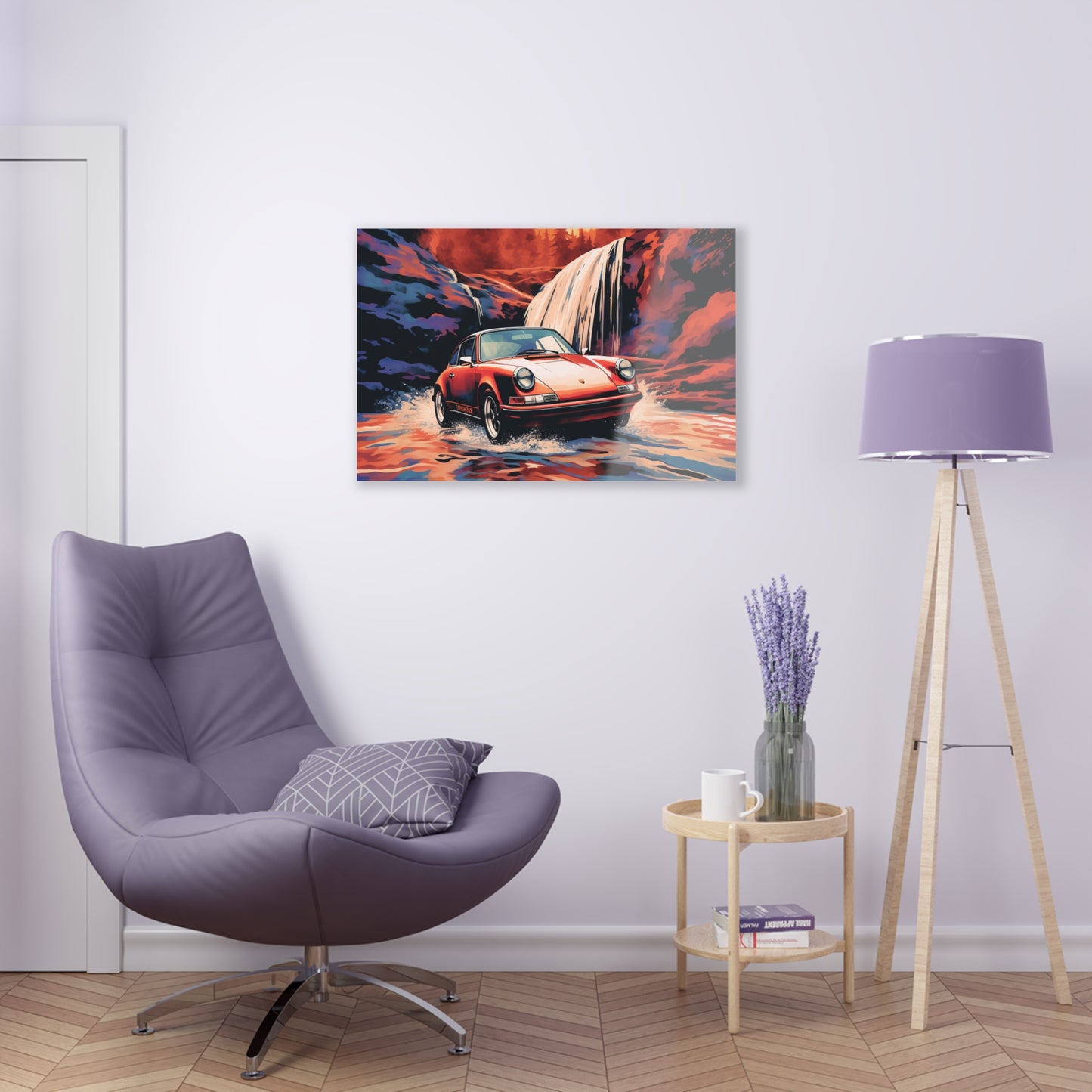 Acrylic Prints American Flag Porsche Abstract 4