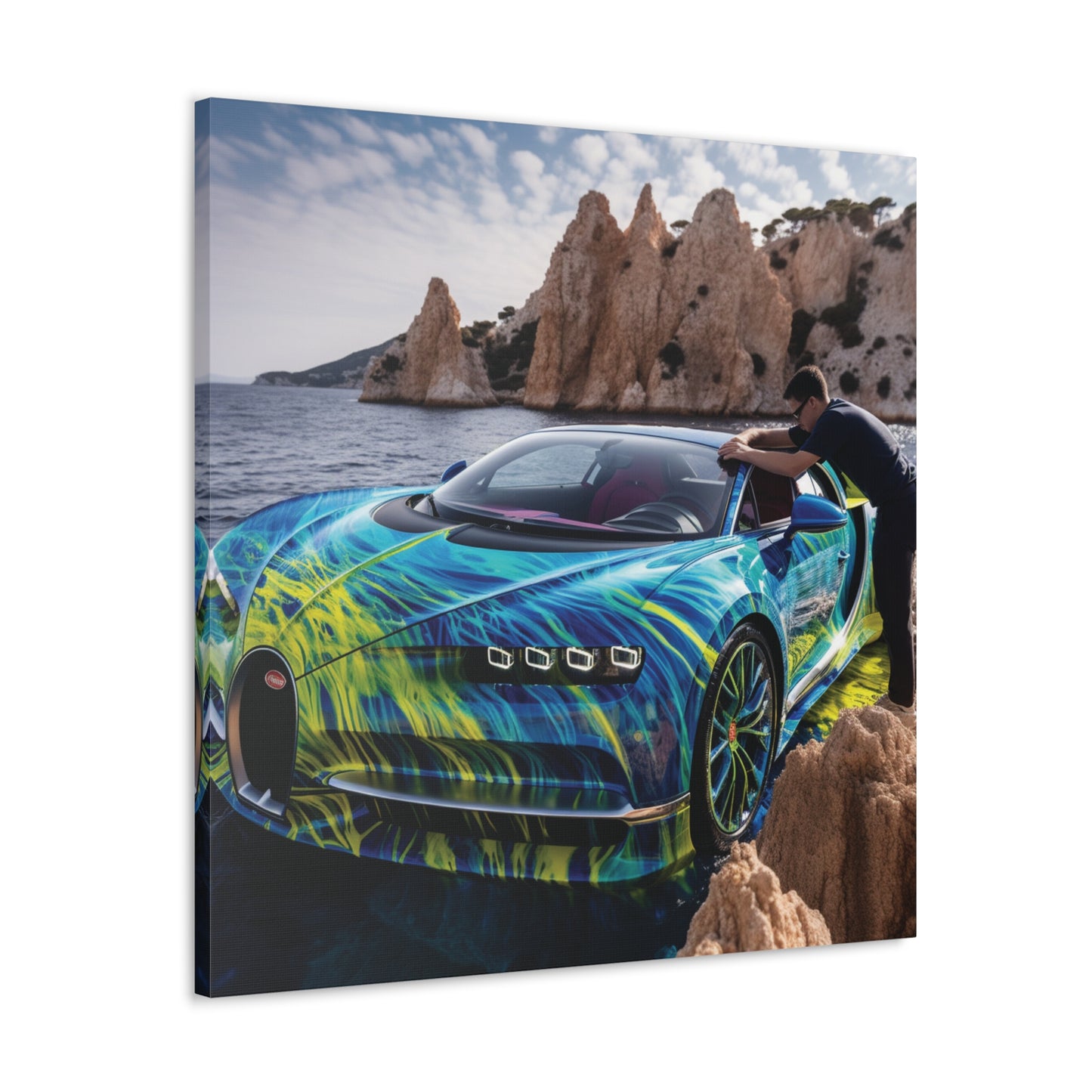 Canvas Gallery Wraps Bugatti Water 1