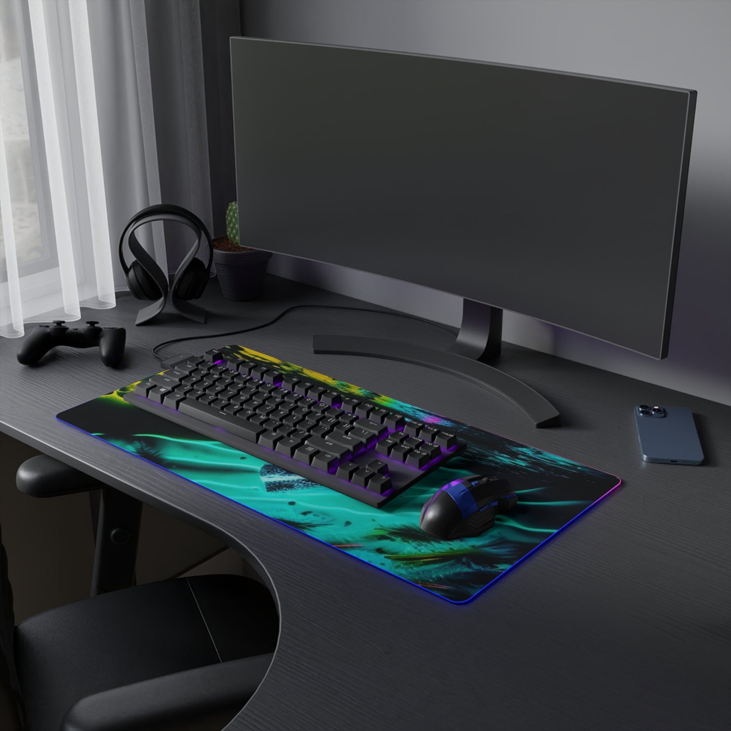 LED Gaming Mouse Pad Florescent Glow 2