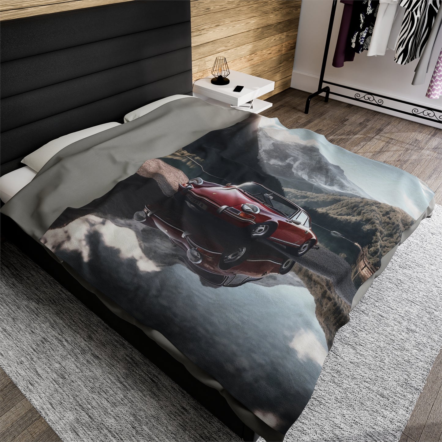 Velveteen Plush Blanket Porsche Lake 4