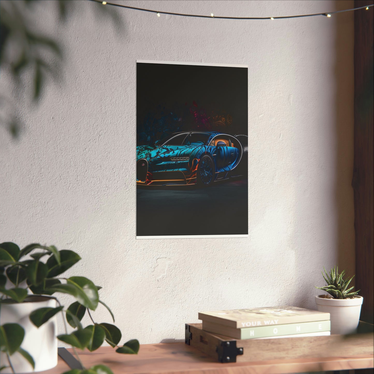 Premium Matte Vertical Posters Bugatti Blue 3