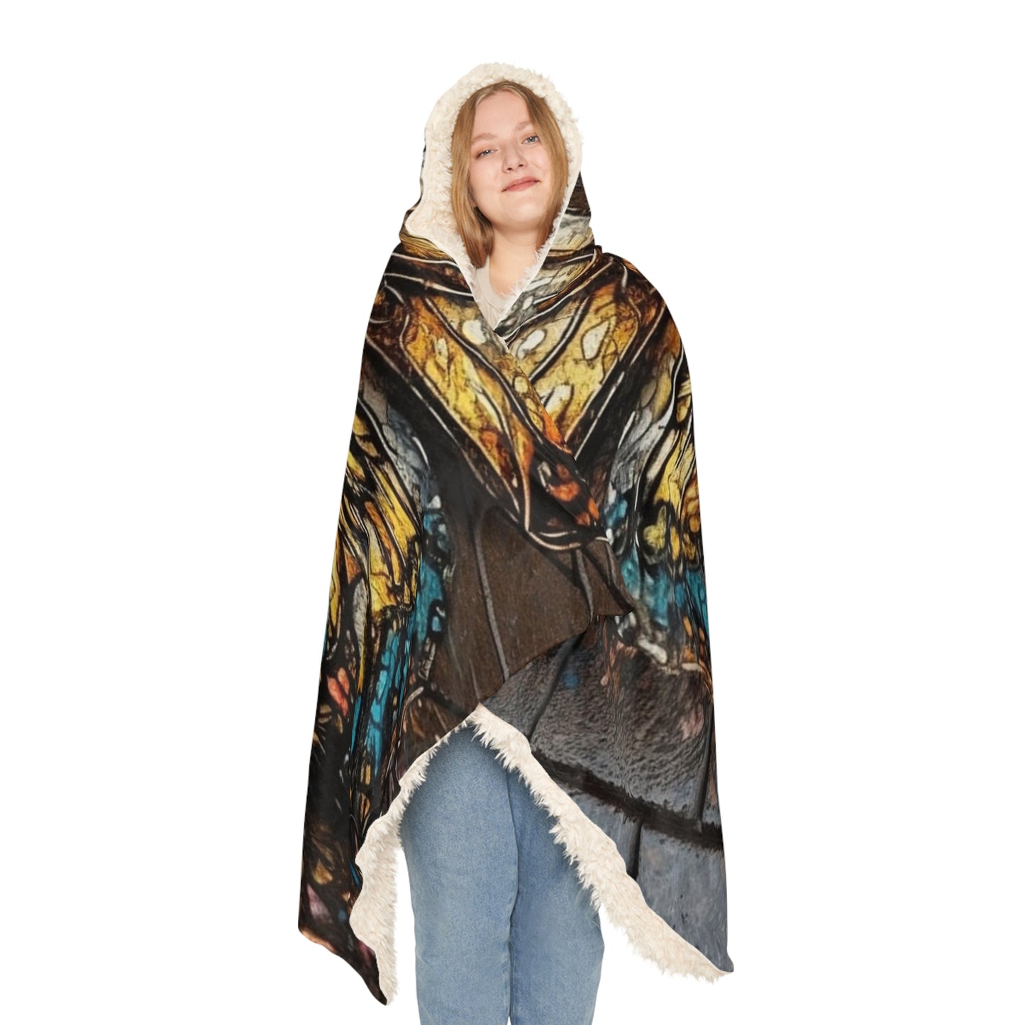 Snuggle Hooded Blanket Water Butterfly Street 1