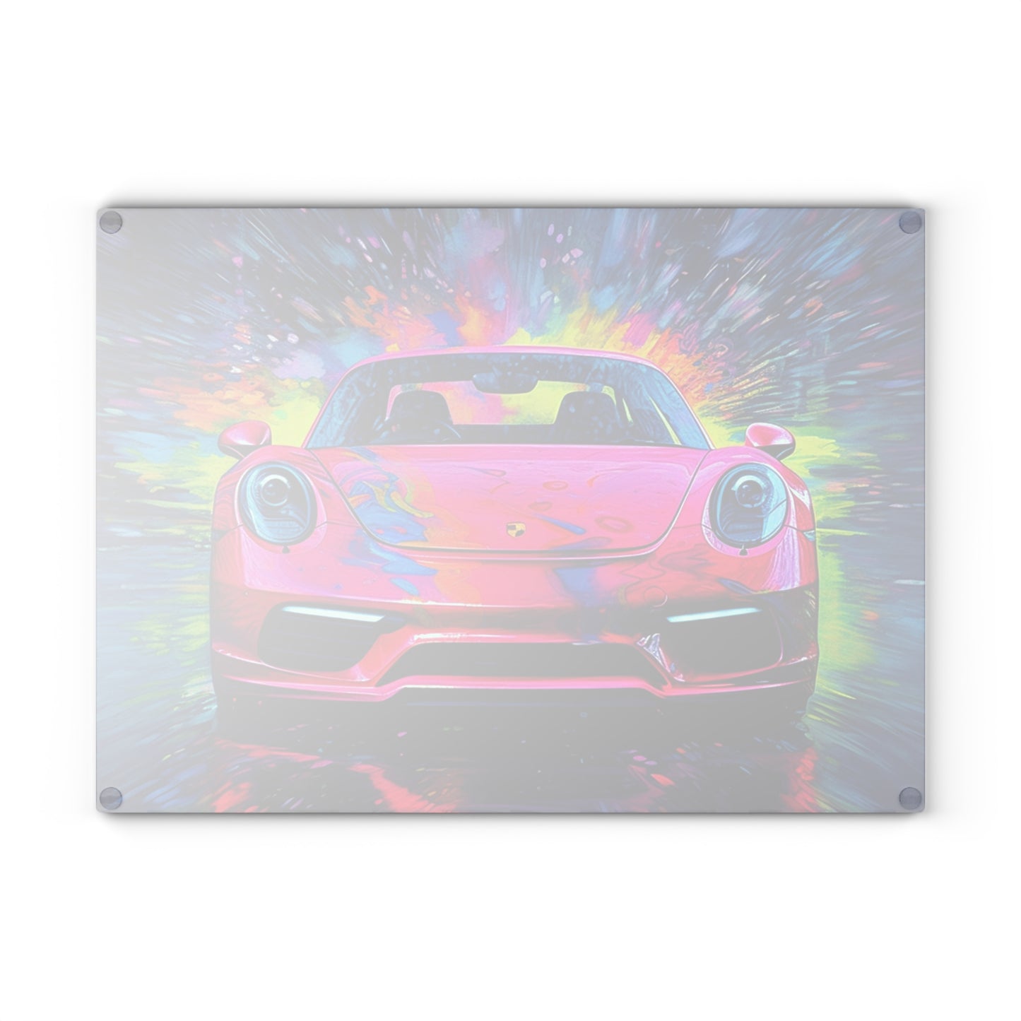 Glass Cutting Board Pink Porsche water fusion 3