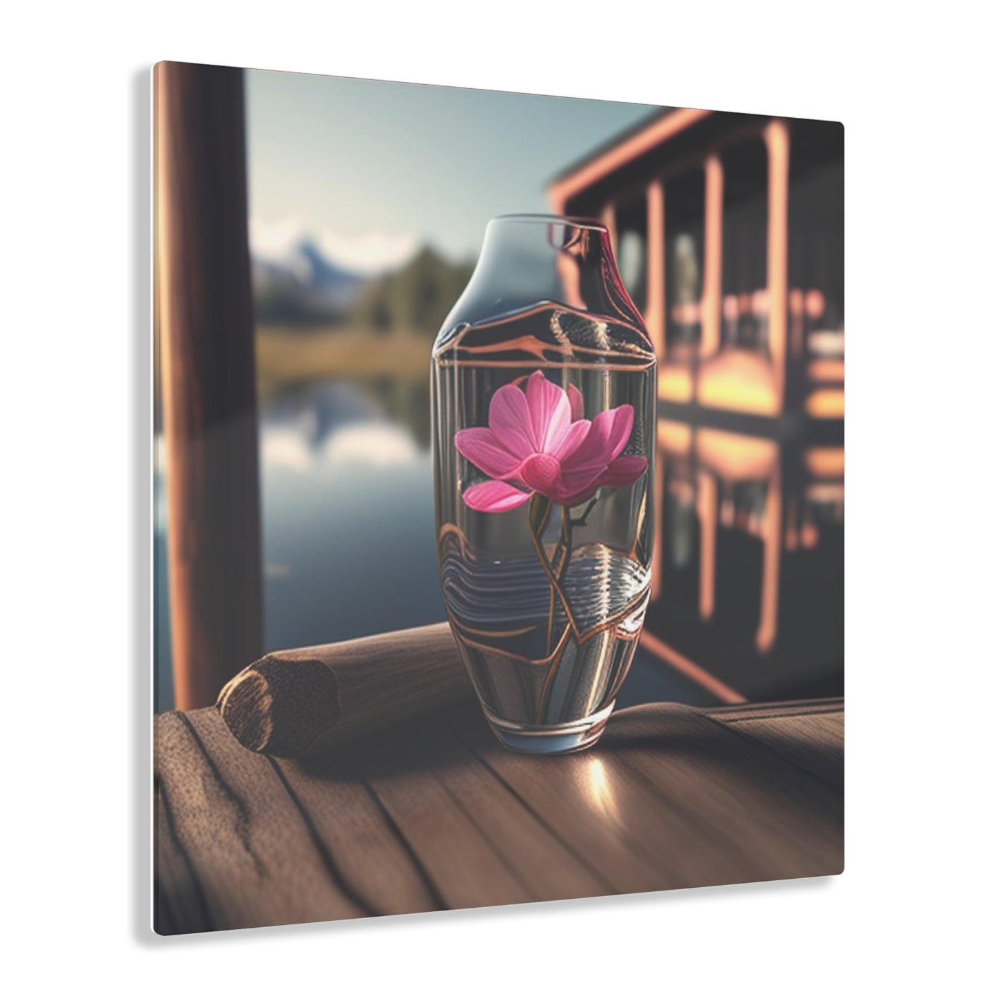 Acrylic Prints Magnolia in a Glass vase 3