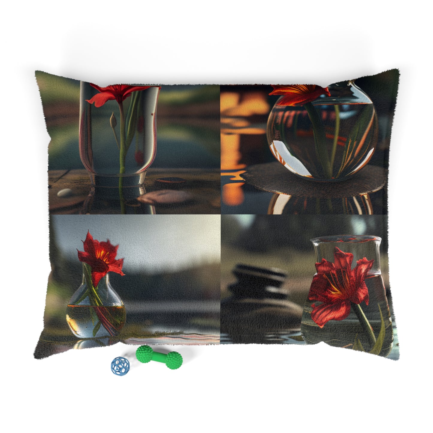 Pet Bed Red Lily in a Glass vase 5