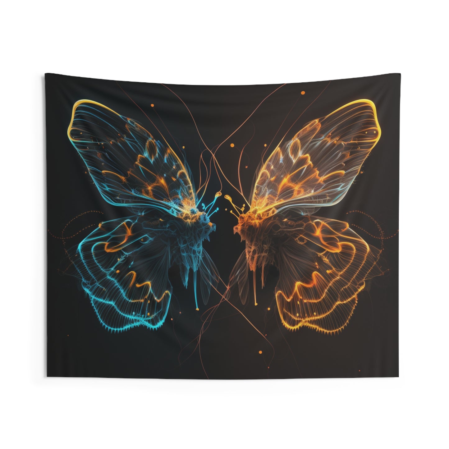Indoor Wall Tapestries Neon Glo Butterfly 1