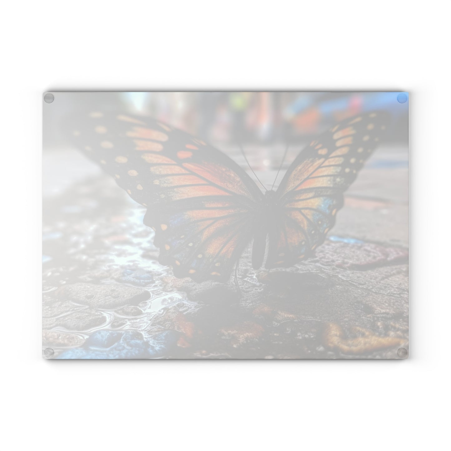 Glass Cutting Board Water Butterfly Street 4